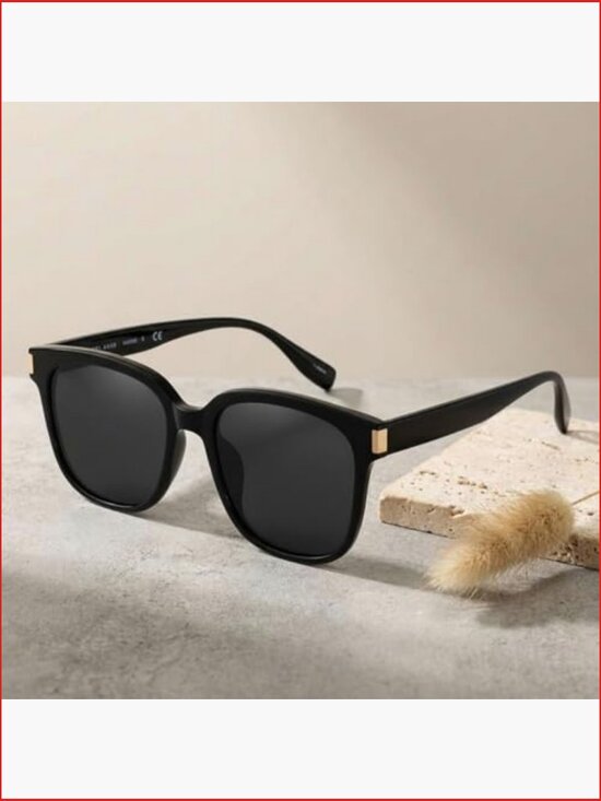 Square Polarized Sunglasses UV400 Protection Retro Style